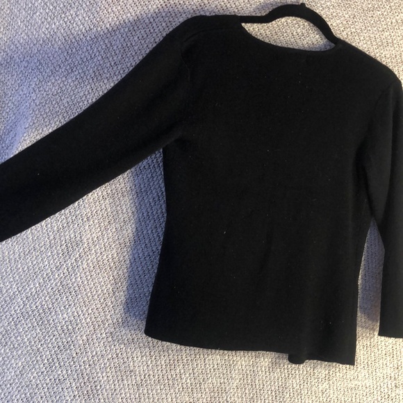 Kathy Ireland Black Wool/Acrylic Button Down - Picture 5 of 5